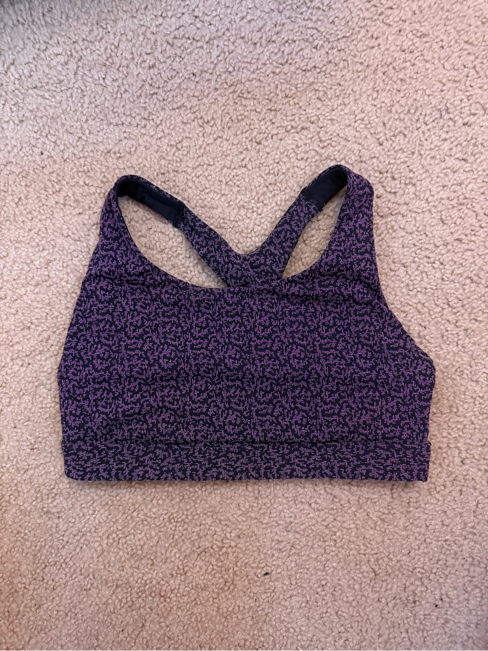 Athleta Purple Patterned Sports Bra